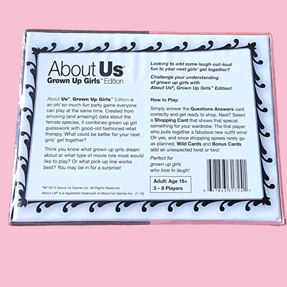 About Us Grown Up Girls Edition Game 2013 Girls Party Night In. - Picture 2 of 5